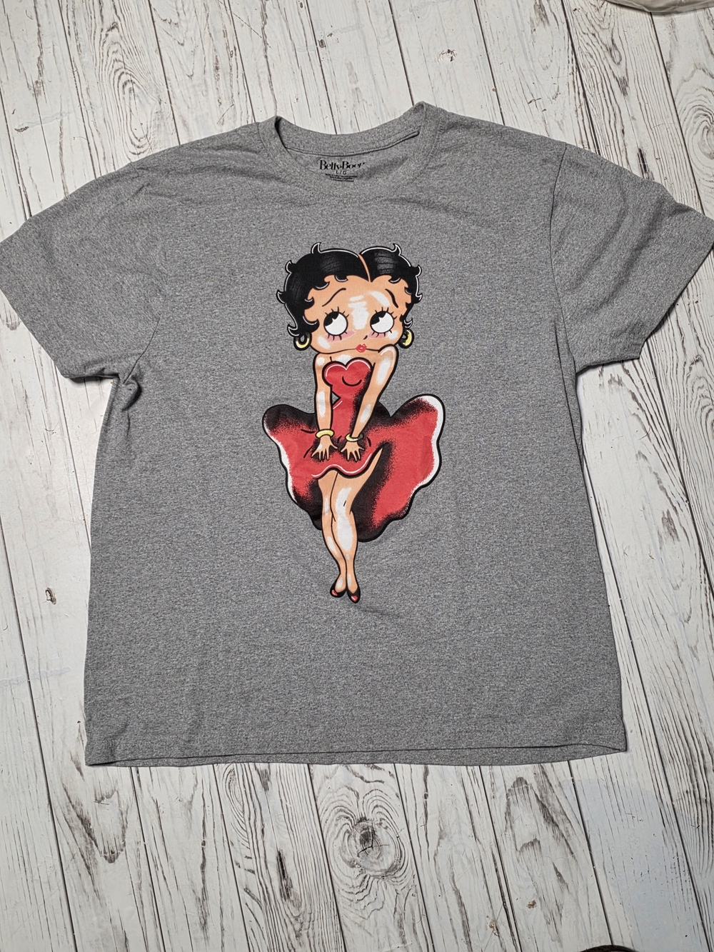 Betty Boop Gray Tee with Red Graphic Dress